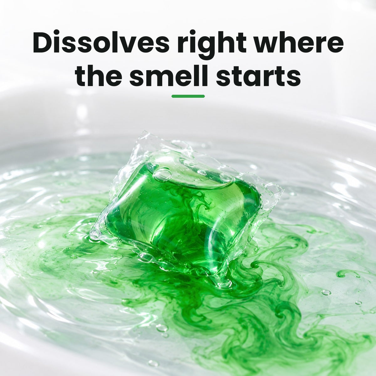 Drain pod dissolving in water (EN)