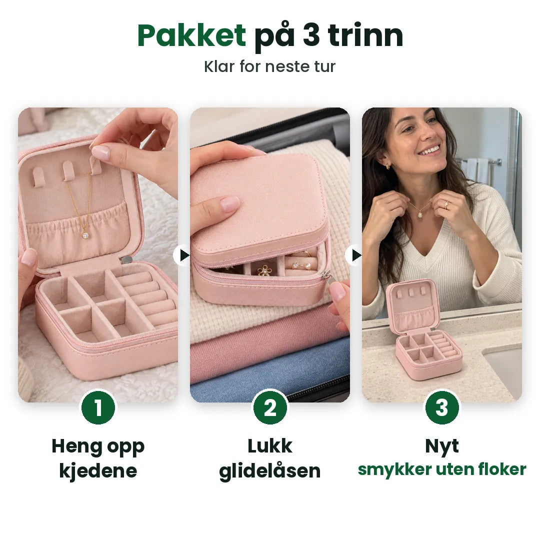 Pakk smykkene til reisen på 3 trinn: heng opp, lukk og bruk