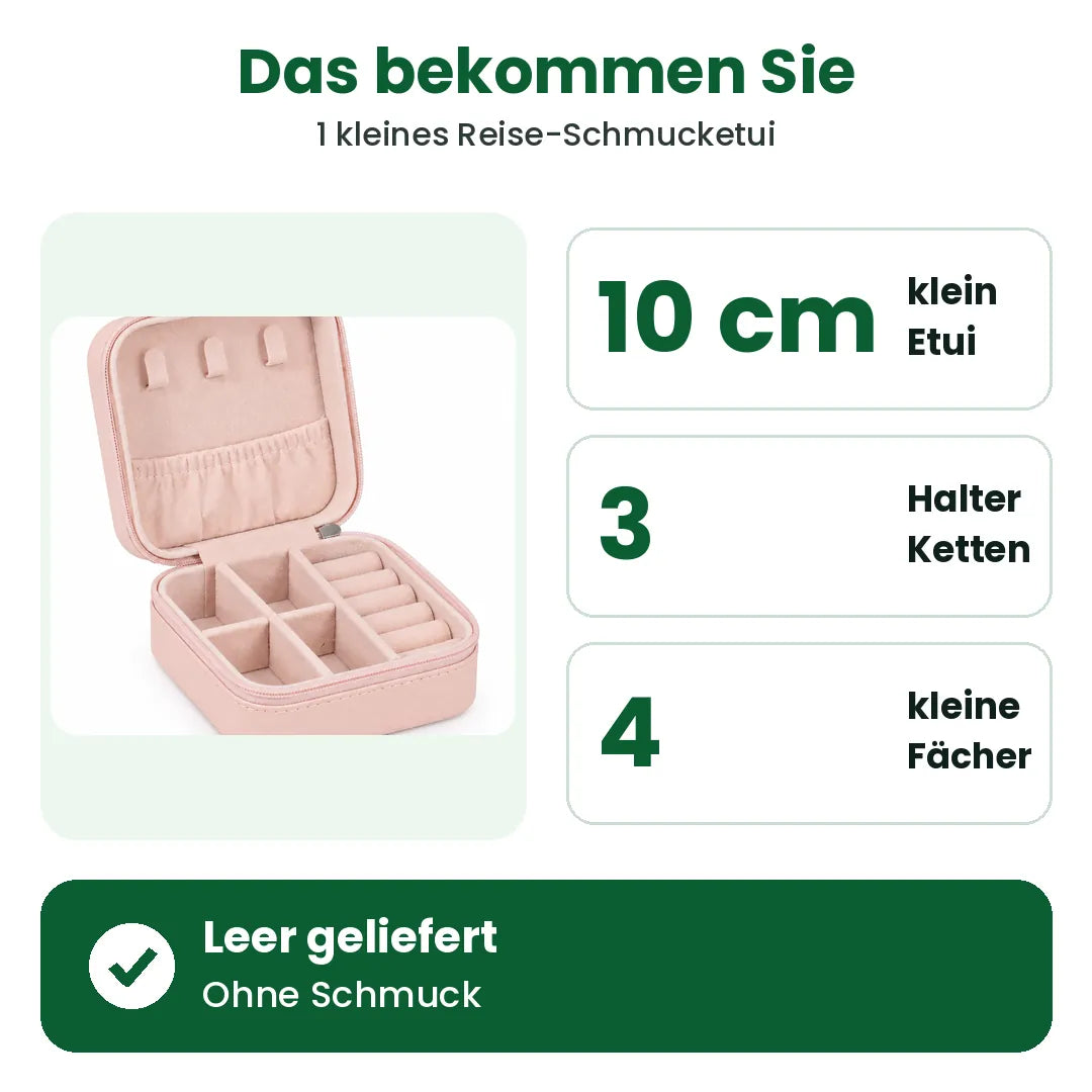 Im Paket: 1 kleine Schmuckbox, 10 cm, ohne Schmuck