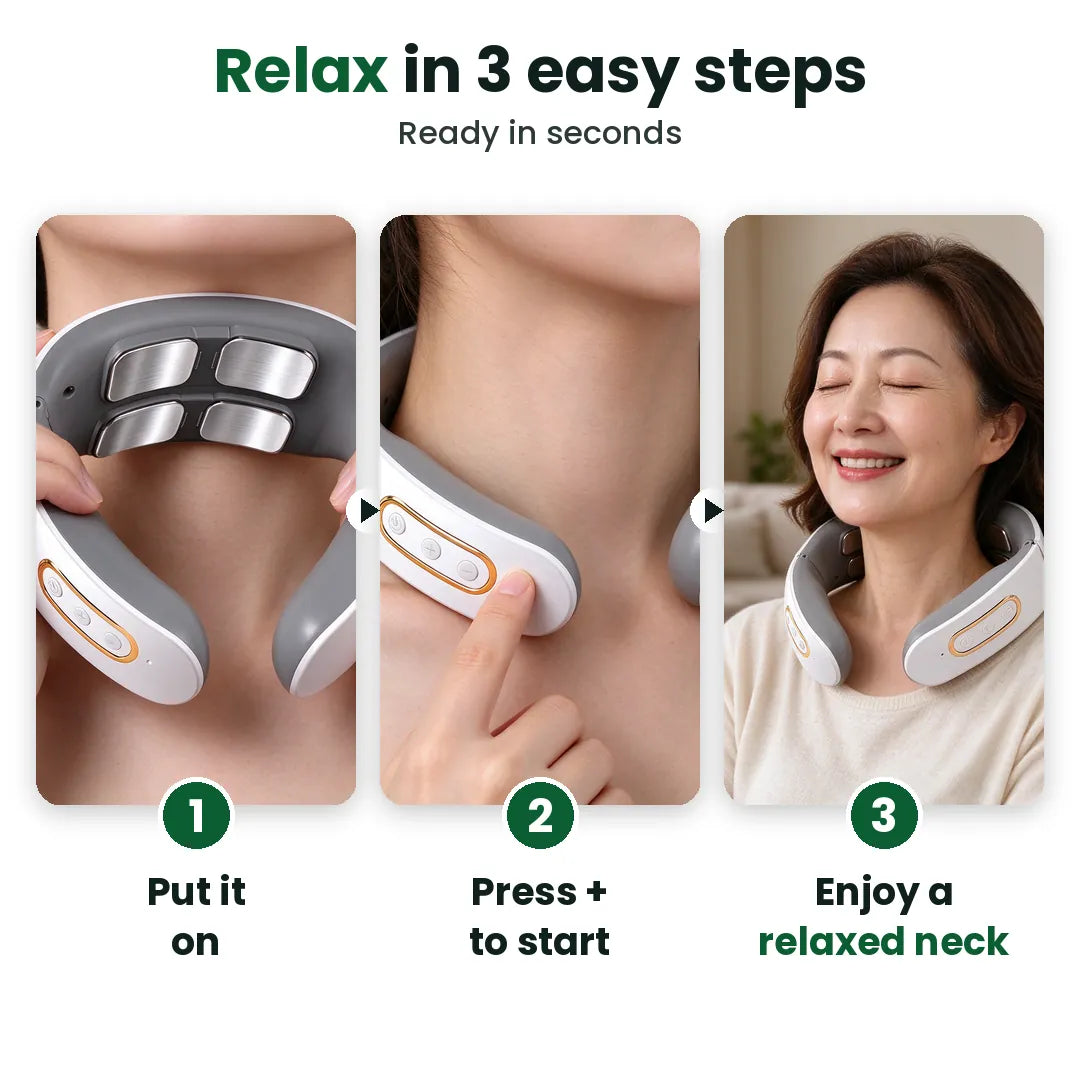Heated Electric Neck Massager, USB Rechargeable
