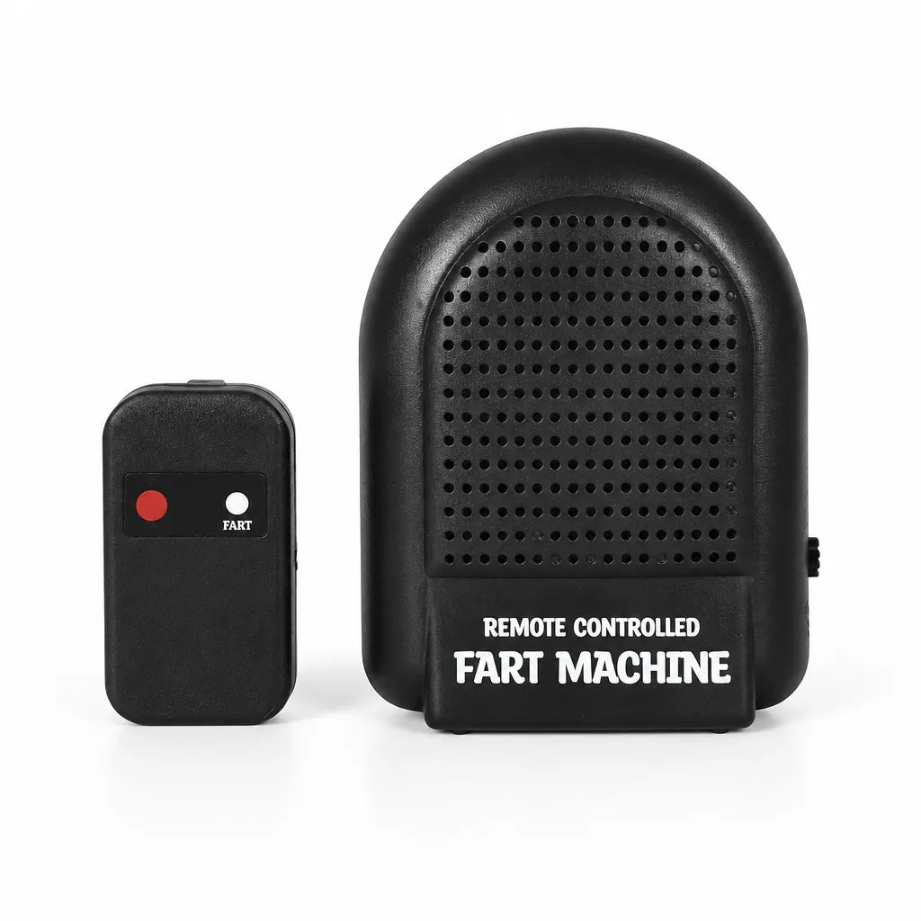Black remote control fart machine speaker and remote, a funny white elephant gift