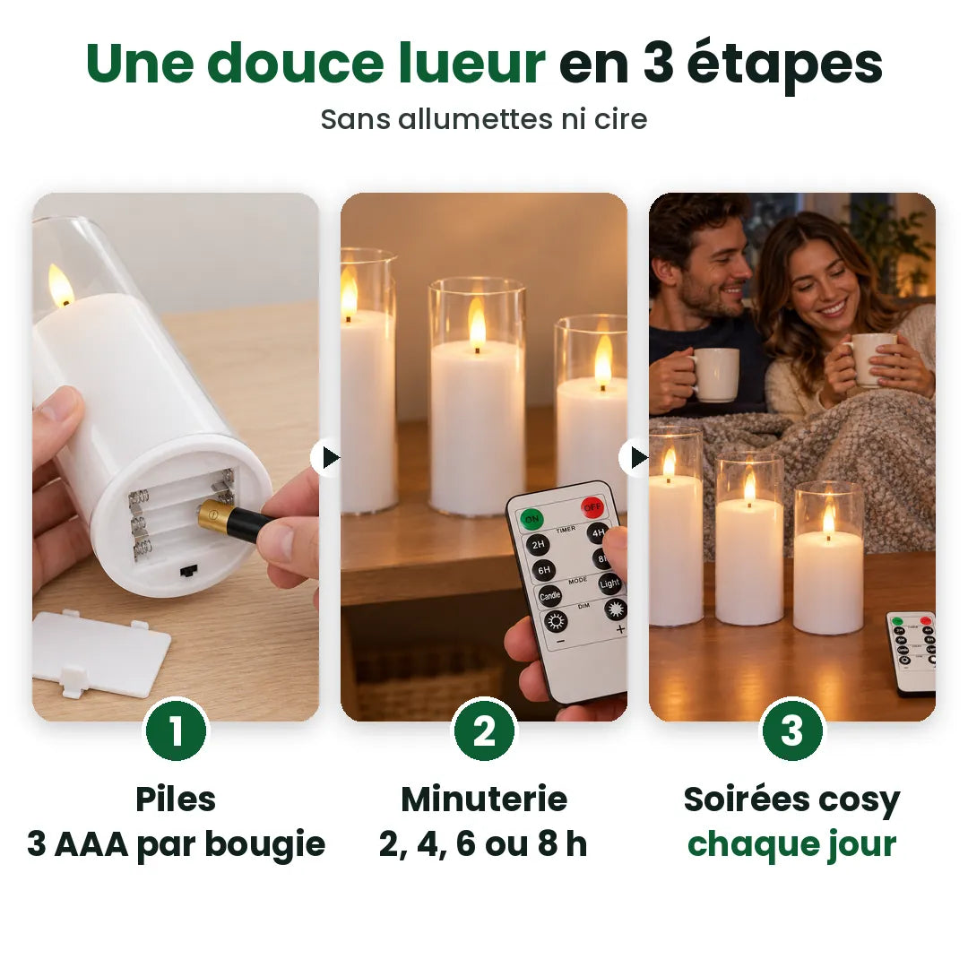 Comment fonctionnent les bougies à piles : piles, minuterie, puis la douce lueur