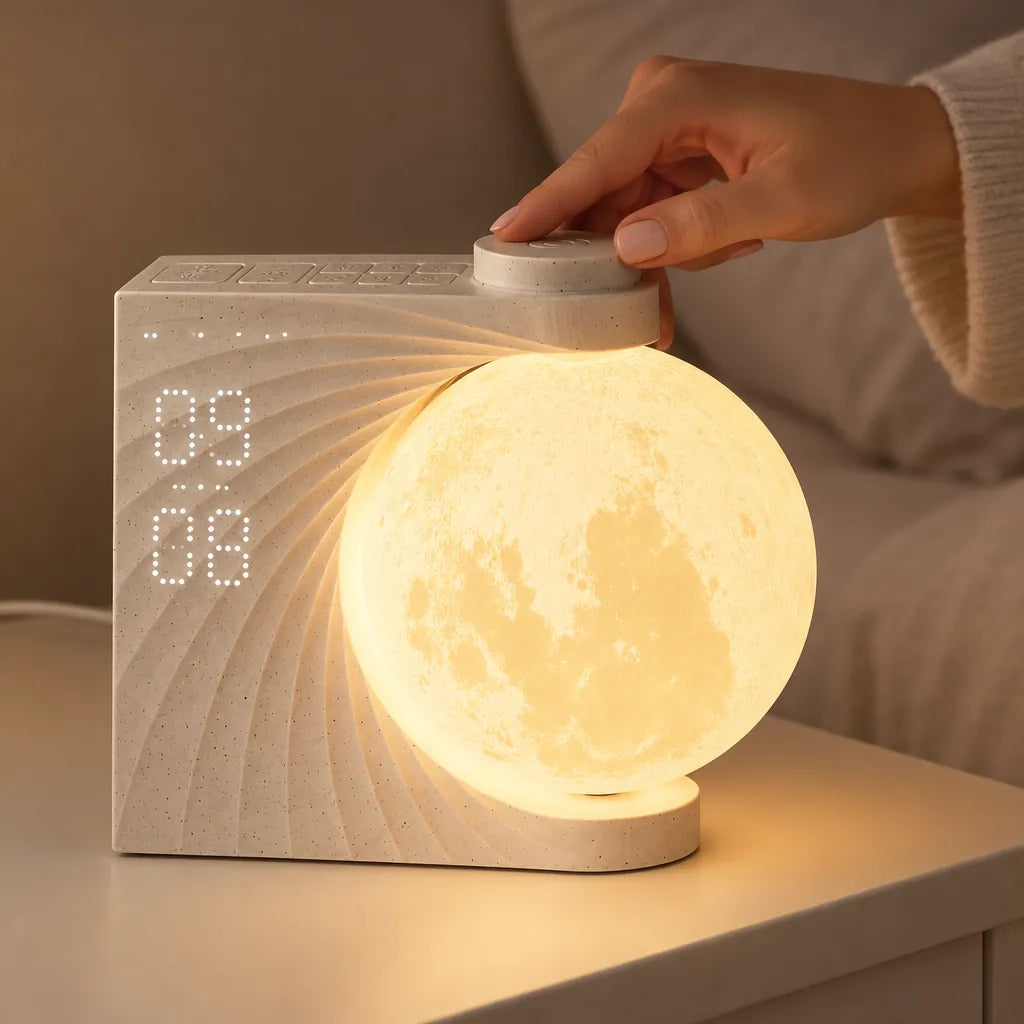 Moon Sunrise Alarm Clock with Night Light