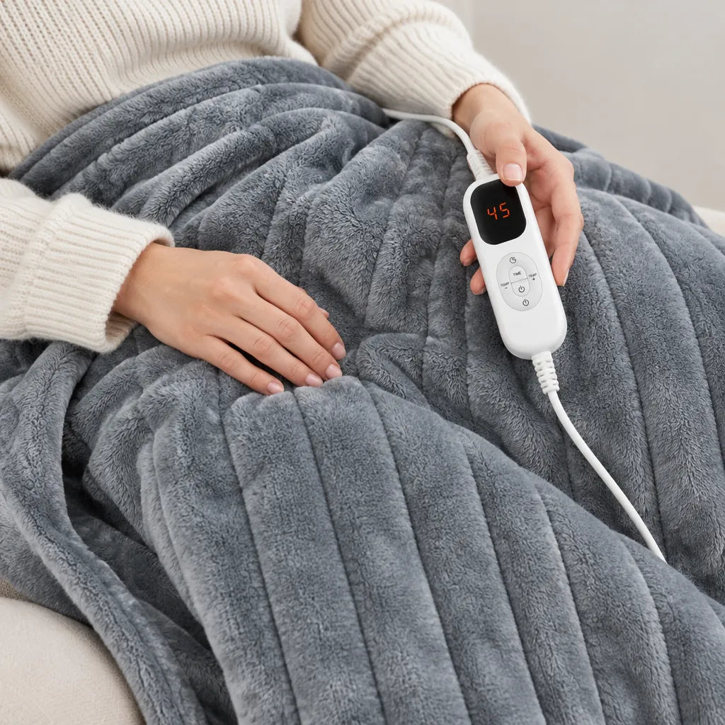 Electric Heated Throw Blanket with Controller