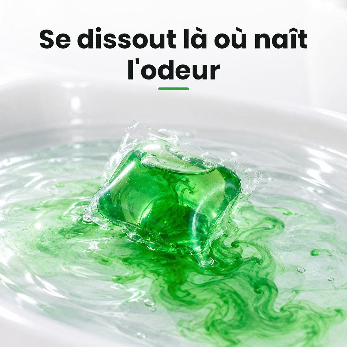 Drain pod dissolving in water (FR)