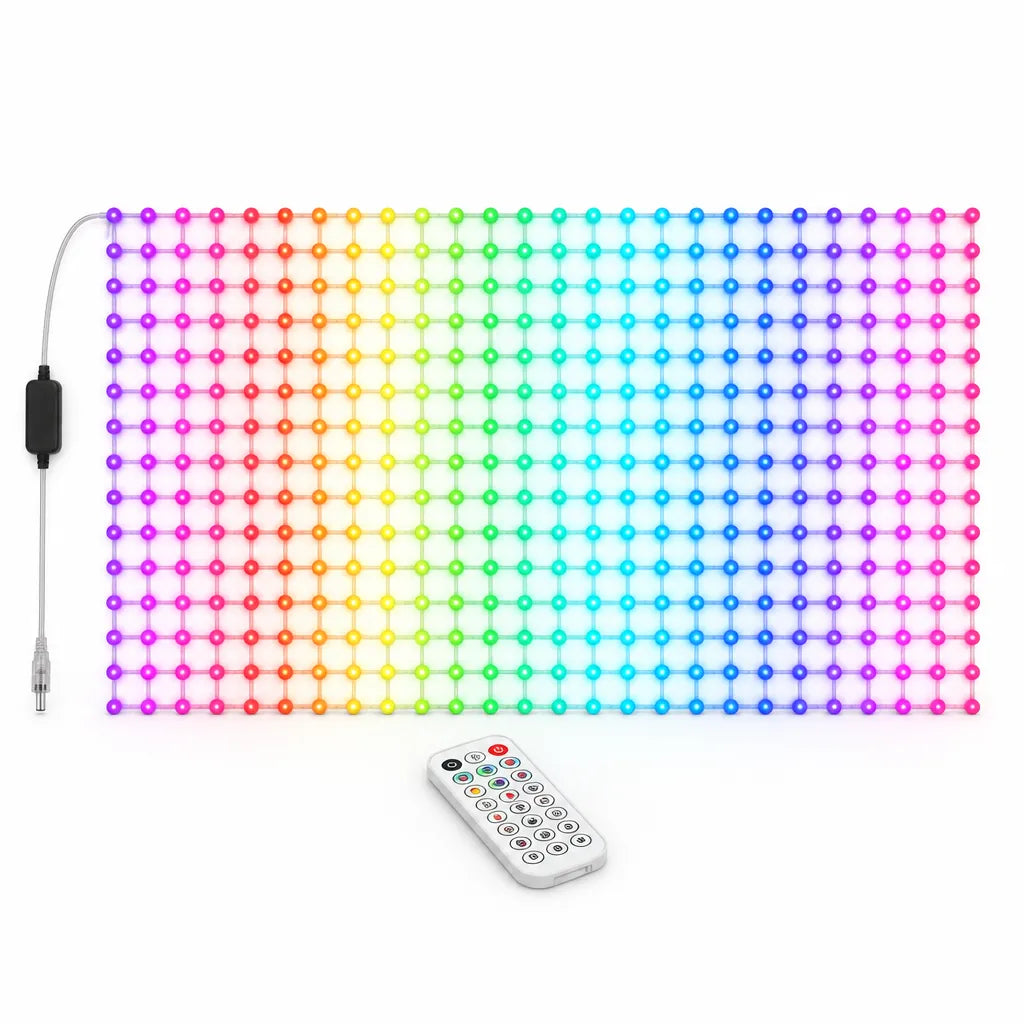 Foldable Smart RGB LED Net Light 512 LEDs with remote