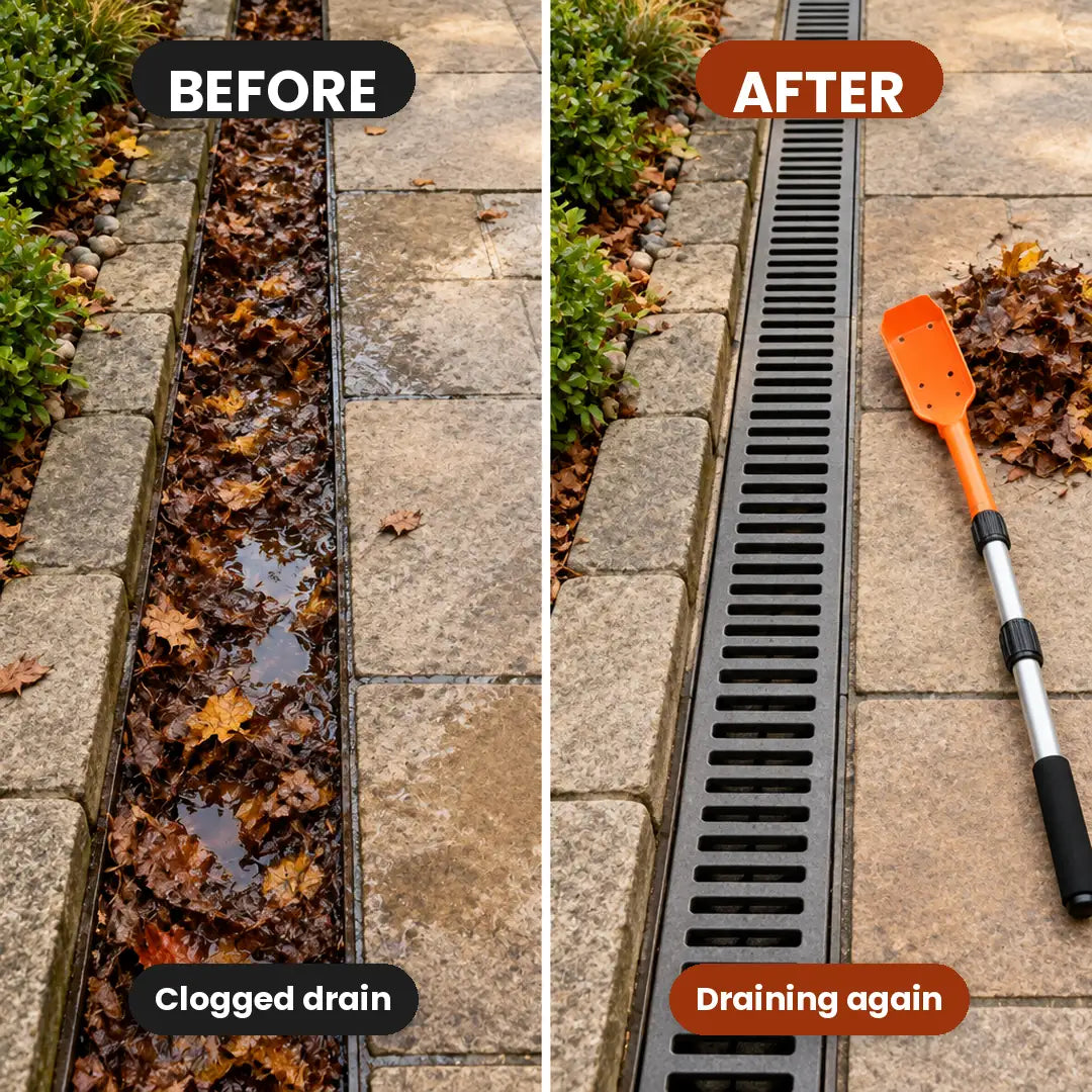 No-Ladder Extendable Gutter Cleaner