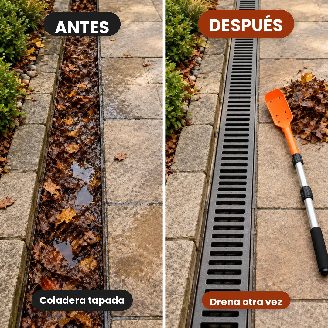 Limpiador de Canaletas Extensible Sin Escalera