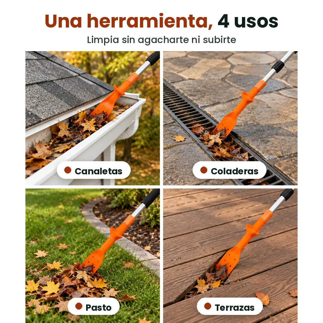 Limpiador de Canaletas Extensible Sin Escalera