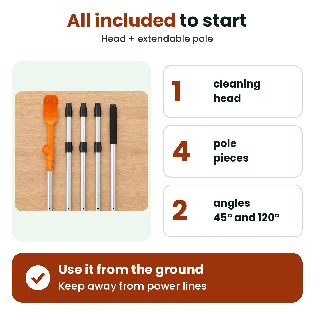 No-Ladder Extendable Gutter Cleaner
