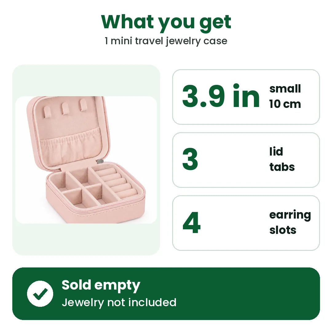 What's in the box: 1 small jewelry box, 3.9 in square, sold without jewelry