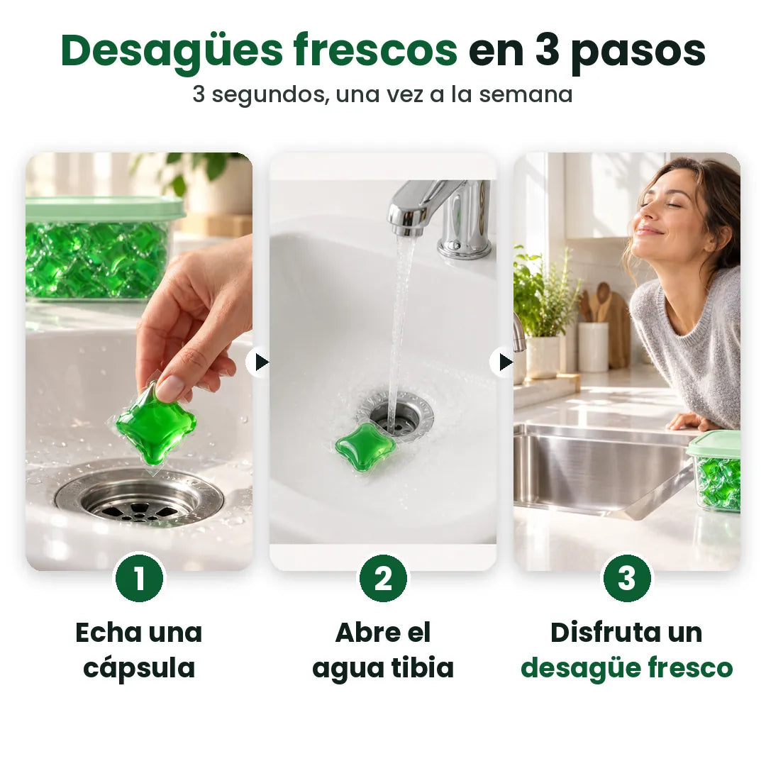 Fizlio Adiós Olor – 30 cápsulas para desagüe