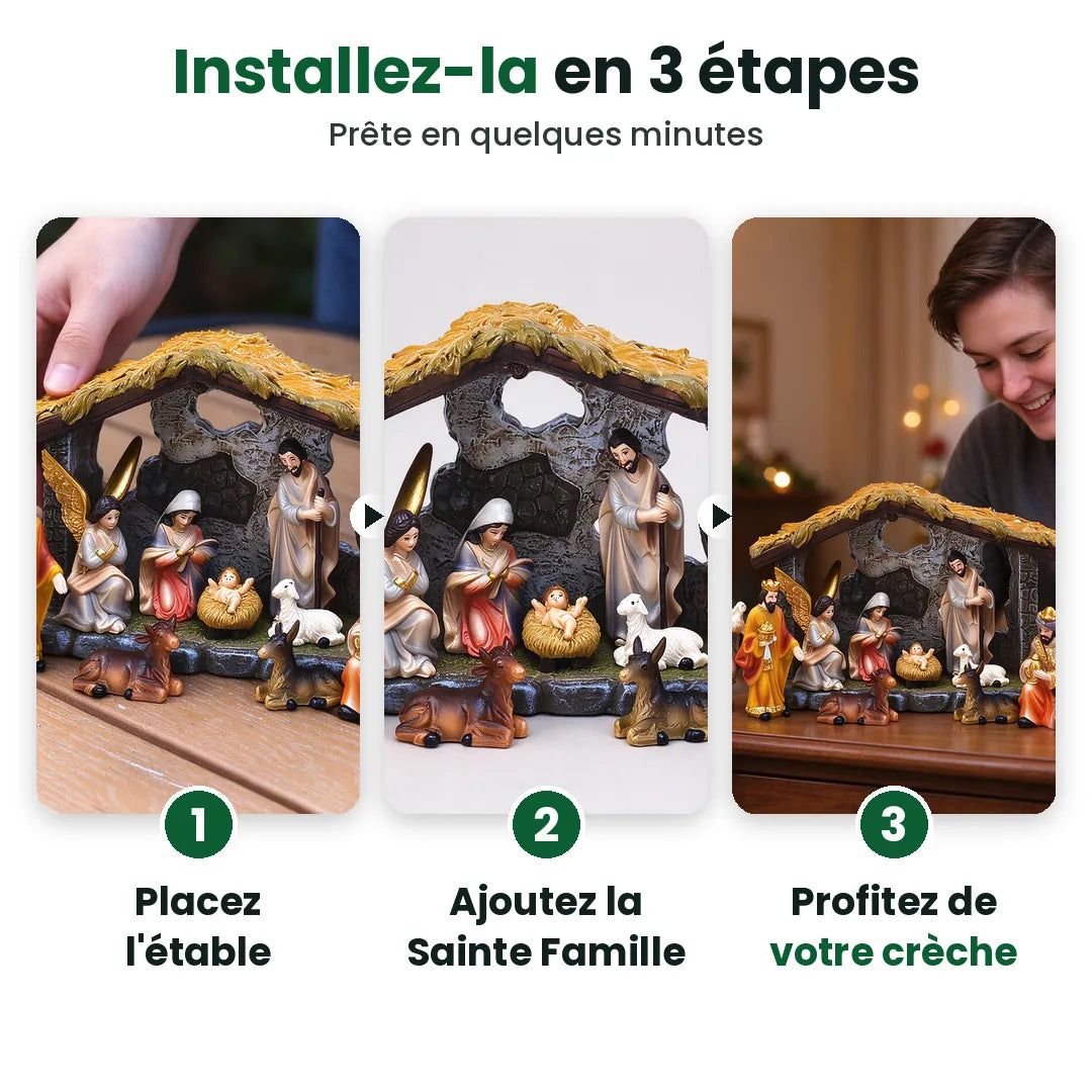 Trois étapes pour installer une crèche de Noël à la maison
