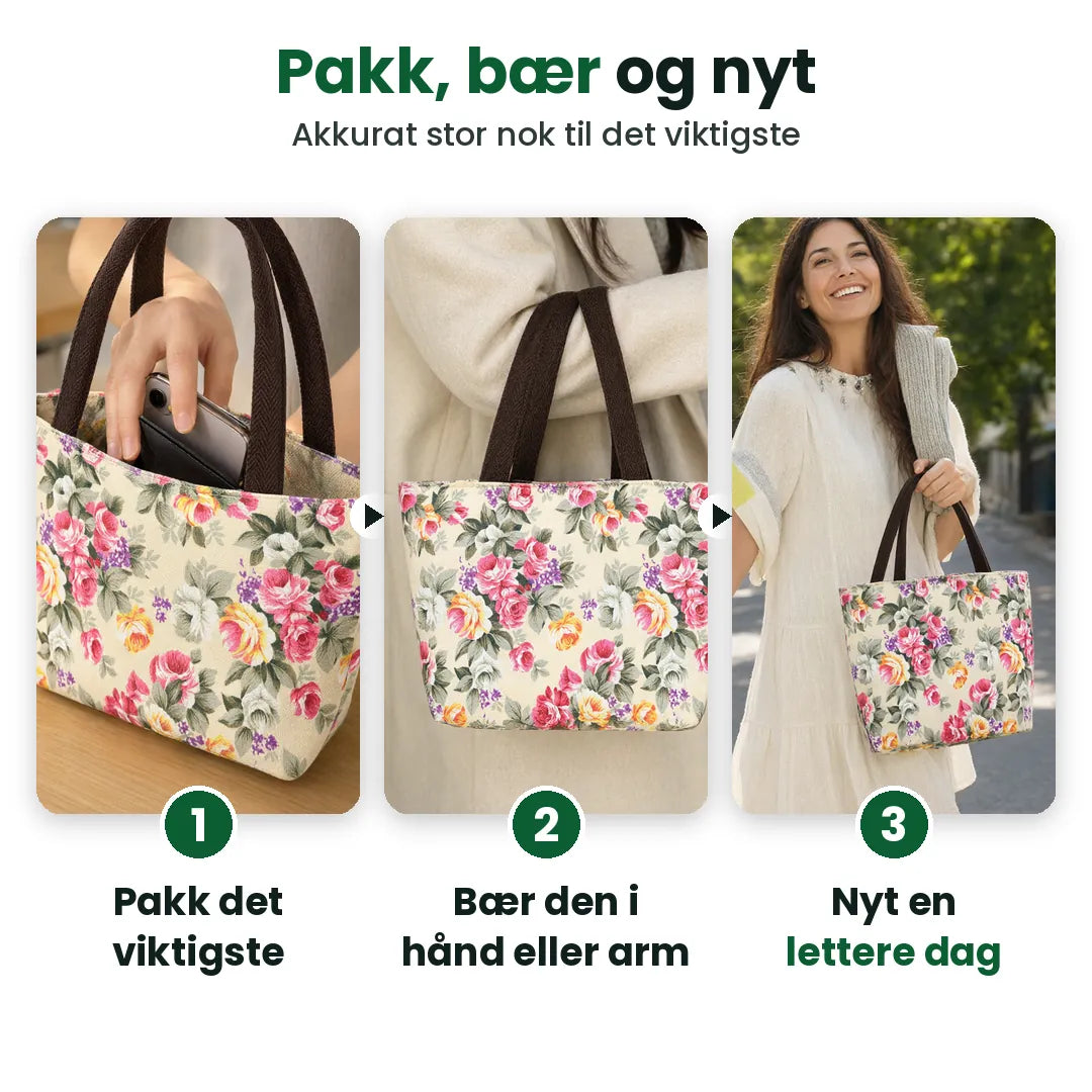 Tre steg med den lille vesken: pakk, bær og nyt dagen