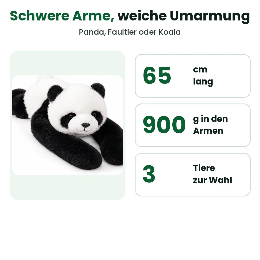 Gewichtskuscheltier Panda mit Grösse, Gewicht und Modellen