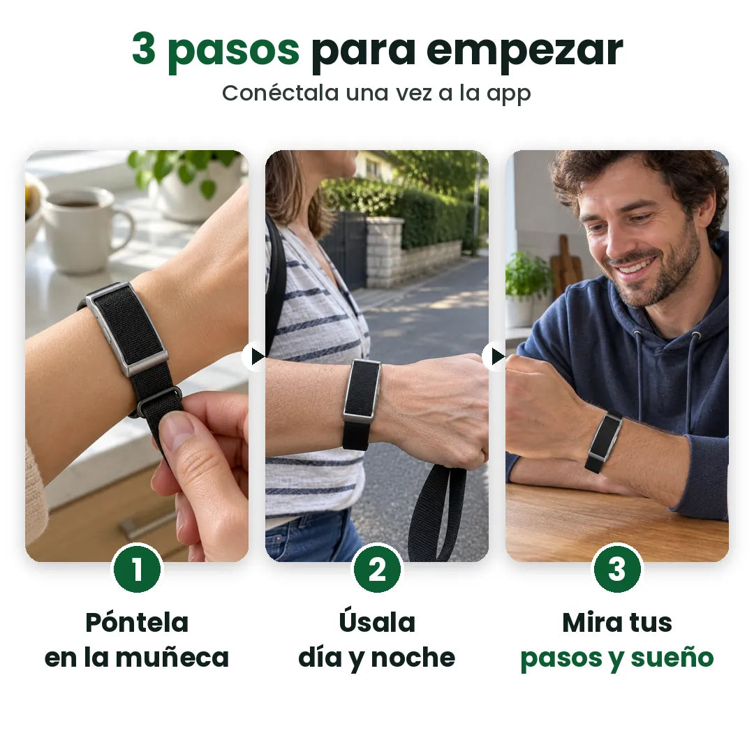 Tres pasos con el contador de pasos: póntela, úsala y mira tus pasos y tu sueño