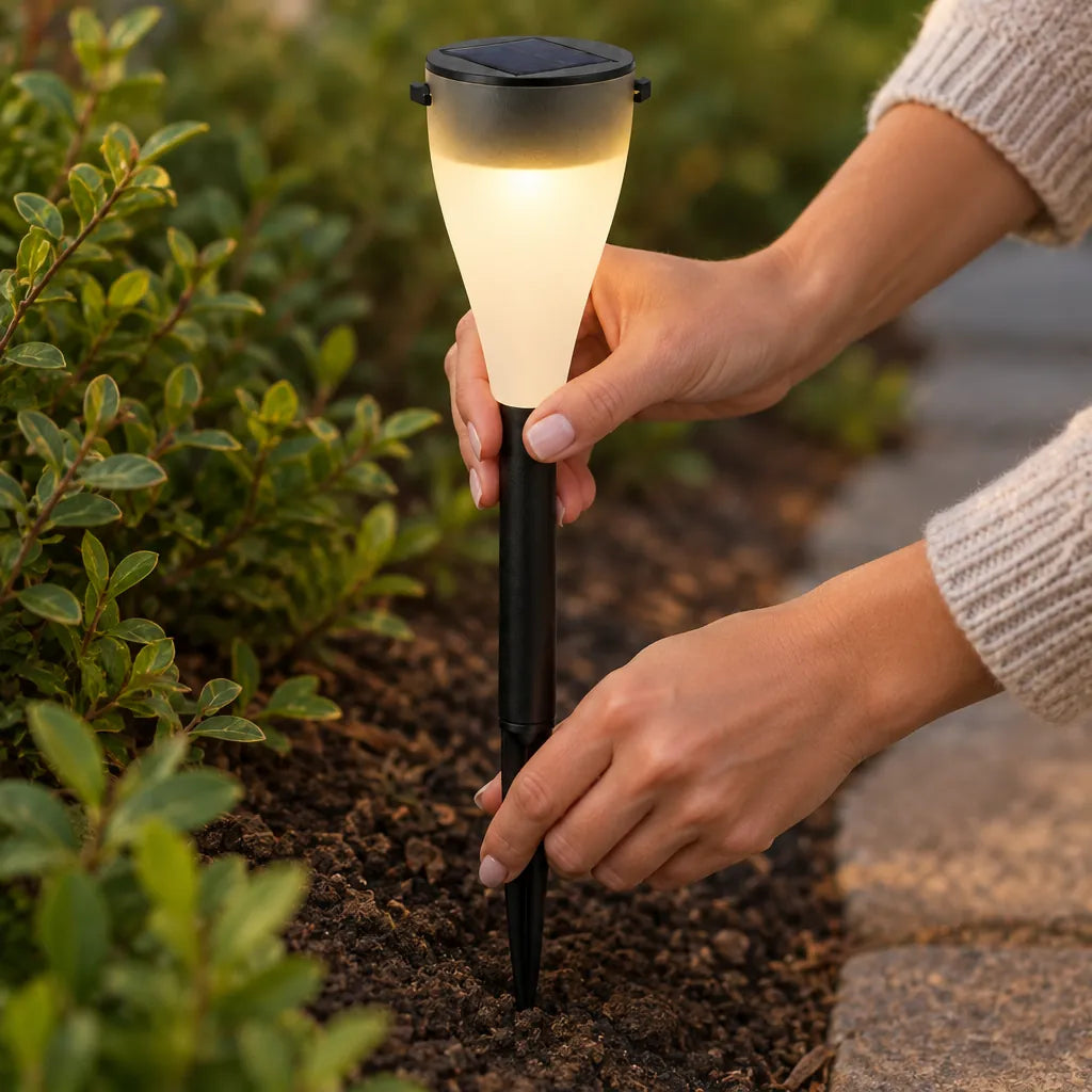 Solar Pathway Lights for Outdoor Christmas Decor